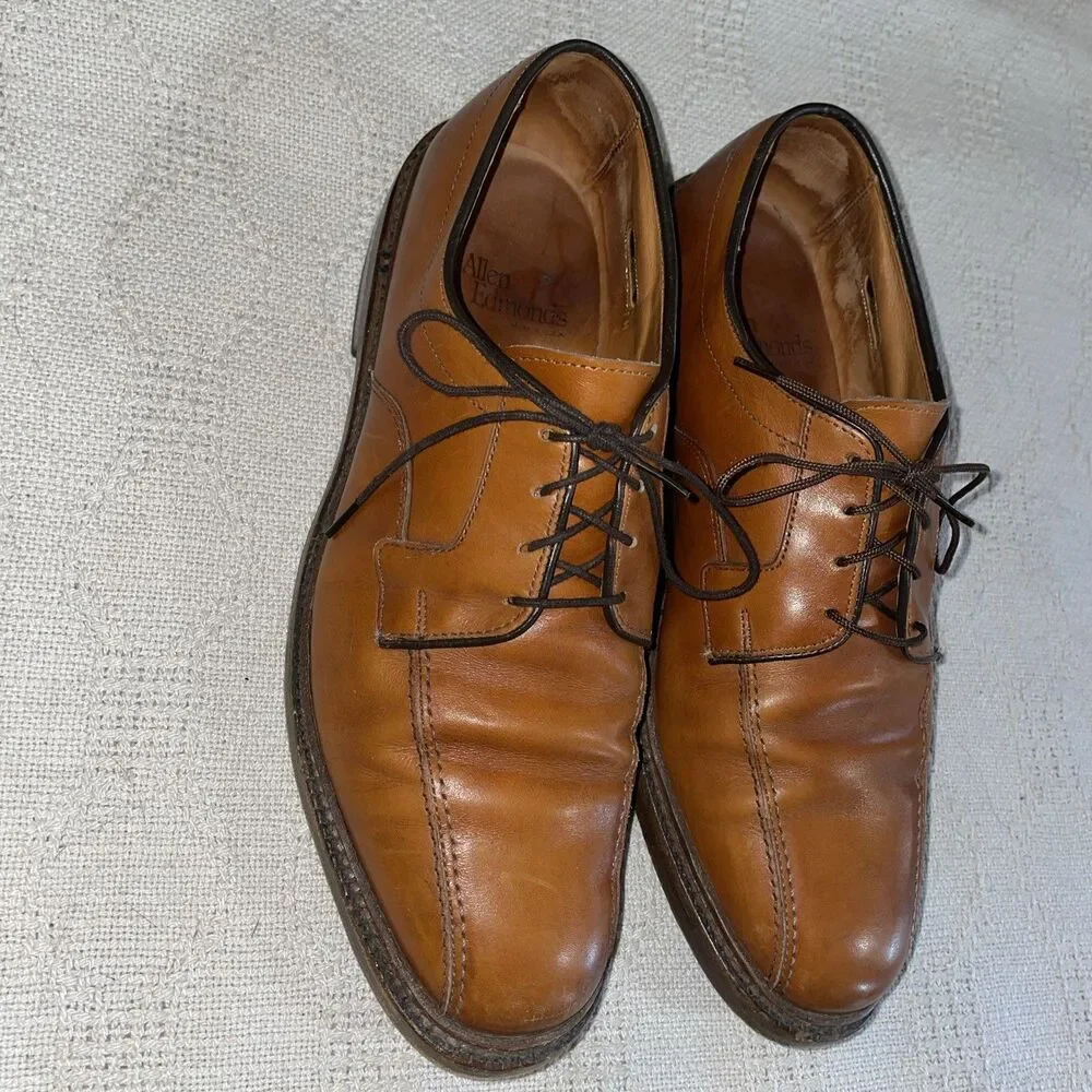 Allen Edmonds Hillcrest Men’s Casual Oxfords Size 9.5 D Brown Leather Going Out
